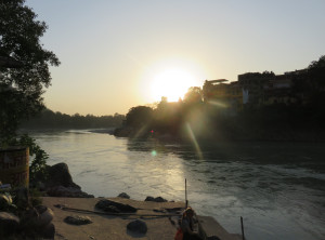 Sonnenuntergang am Ganges