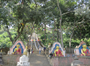 Treppe zum Affentempel Swayambunath