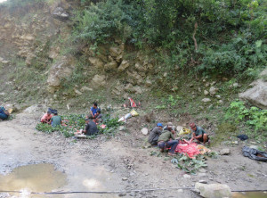 Schlachtfest für das Feiertag Dashain