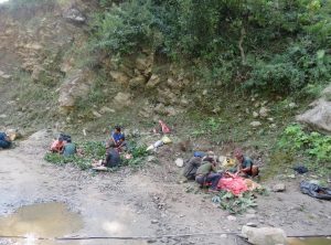 Schlachtfest für das Feiertag Dashain